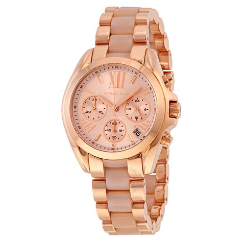 michael kors rose gold tone chronograph watch|rose gold mk watch cheap.